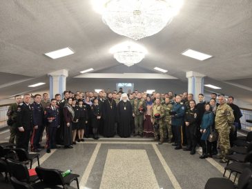 Участники Всероссийского казачьего форума «Казачий кадровый резерв» посетили храм свт. Николая в Заяицком